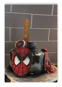 Super Hero cakes - spiderman cakes - thor cakes - captain america cakes - birthday cakes - local cake maker - berwick upon tweed