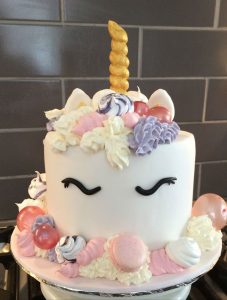 unicorn bubble cake - macaroons and meringue - berwick upon tweed cake maker