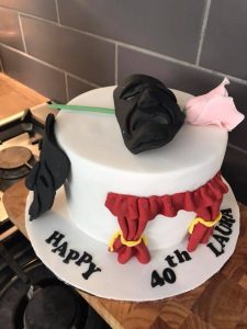 theartre birthday cake - fondant toppers - cake maker - berwick upon tweed